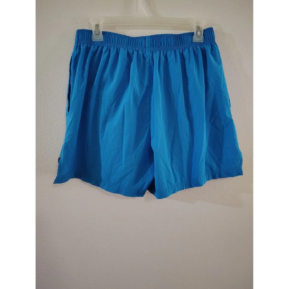 BCG Running Mens Blue Athletic Shorts Elastic Waist Reflective Size Large